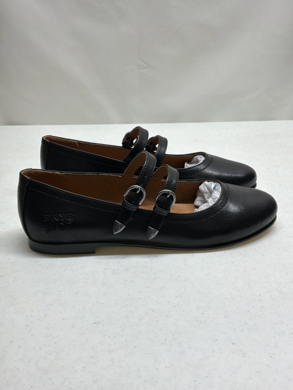 Classic Black Mary Jane Flats - Women's Comfortable Everyday Shoes - Picture 3 of 8